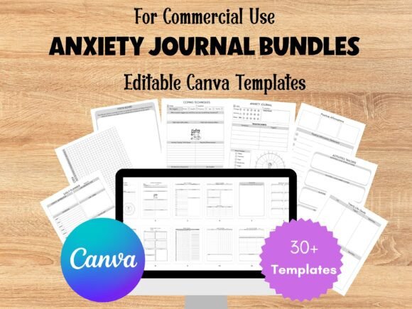 Download Anxiety Journal Editable Canva Templates - Canva template Collection