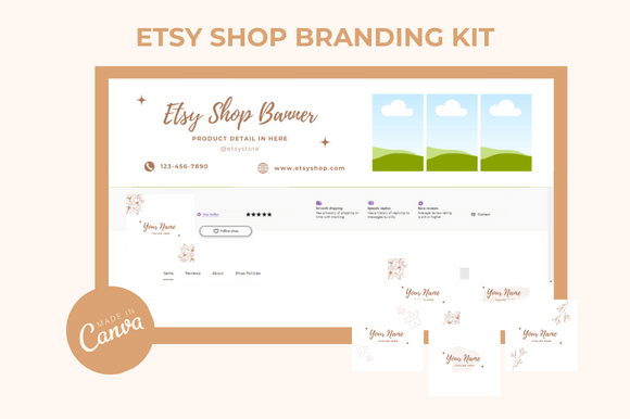 Download Etsy Branding Kit Canva Templates - Canva template Collection