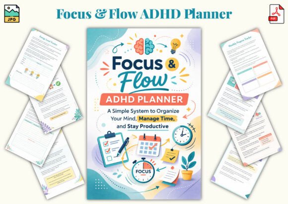 Download Focus &amp; Flow ADHD Planner - Premium Resources