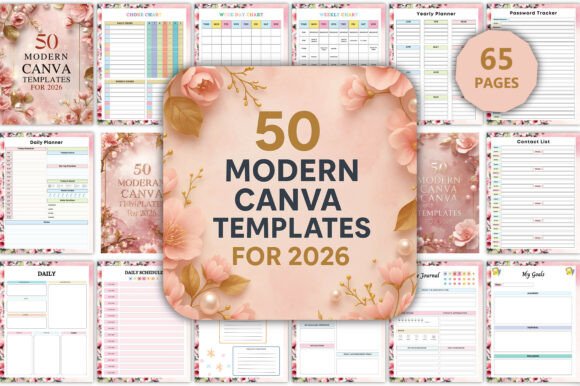 Download 🩵 50 Modern Canva Templates for 2026 - Canva template Collection
