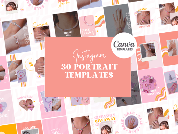 Download Peach Pink Instagram Canva Templates - Canva template Collection